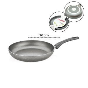 PAPİLLA FRED ( FRYİNG PAN ) ( 26 CM ) ( MAXİ ) ( GRANİT TAVA ) ( GRİ KIRÇILLI ) ( TEK SAPLI ) ( BRKT-705700 )*6=K