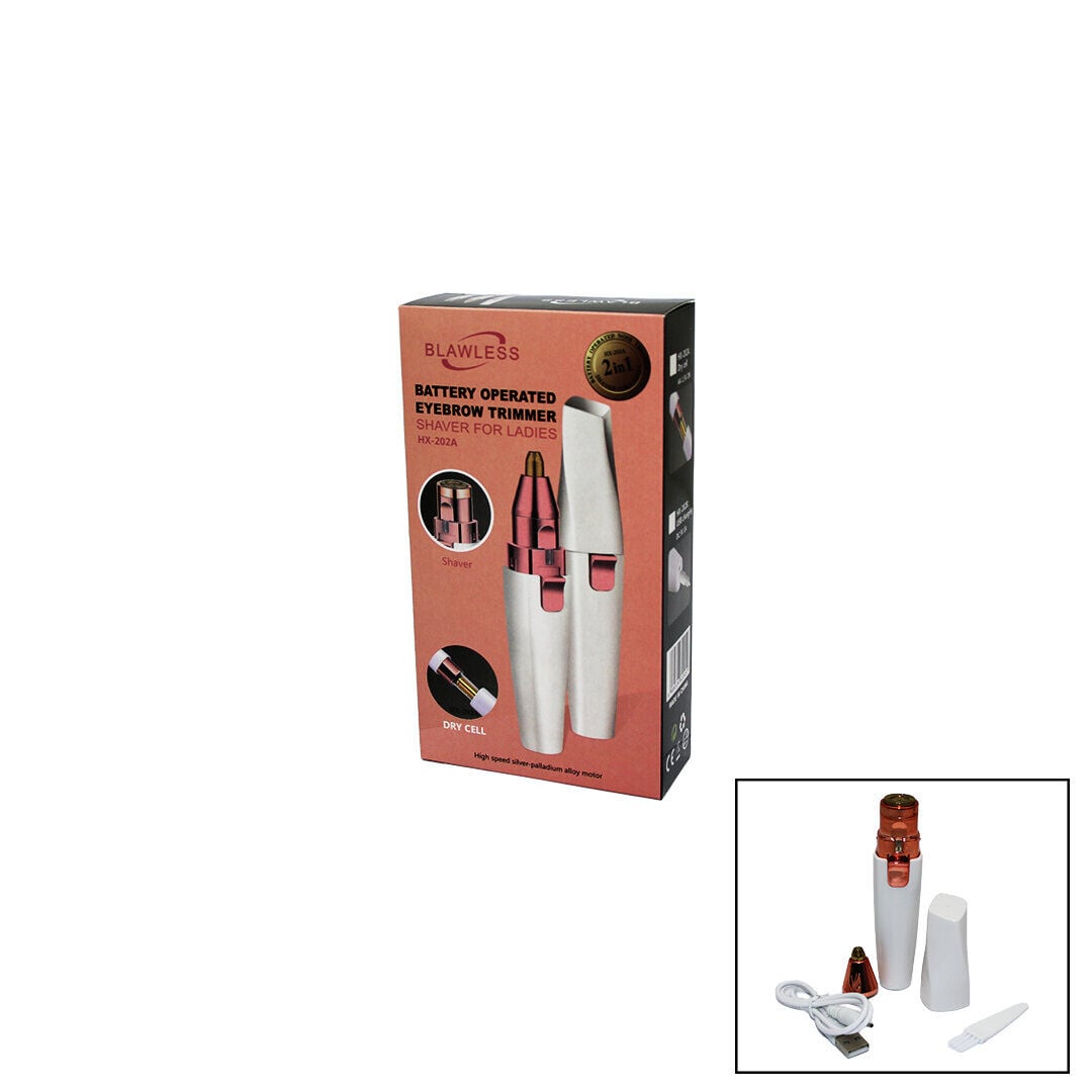 BLAWLESS K-8 HX-202A-B (2İN1 BAŞLI) (KALEM MODELİ) (USB ŞARJLI) (KAŞ & BURUN & YANAK KIL) TÜY TEMİZLEME MAKİNESİ (IŞIKLI)*120