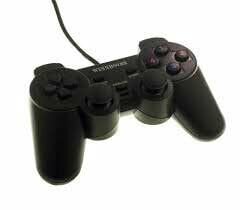 PLATOON PL-2596 ( KABLOLU ) ( PS2 MODELİ ) GAME JOYPAD PC SİYAH ANALOG OYUN KOLU*60