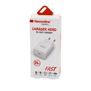 NEWONLİNE CHARGER HEAD NW-25W-HEAD ( 3.0A ) ( HIZLI ) ( TYPC-E ) PD EV ŞARJ BAŞLIK ( 25W )*200