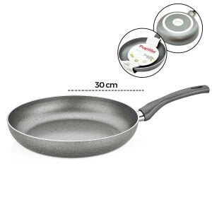 PAPİLLA FRED ( FRYİNG PAN ) ( 30 CM ) ( MAXİ ) ( GRANİT TAVA ) ( GRİ KIRÇILLI ) ( TEK SAPLI ) ( BRKT-706141 )*6=K
