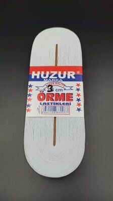 HUZUR ( BEYAZ & 3CM ) PAÇA LASTİK YASSI GENİŞ 10MT.*30