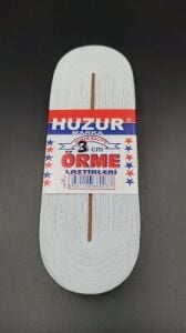 HUZUR ( BEYAZ & 3CM ) PAÇA LASTİK YASSI GENİŞ 10MT.*30