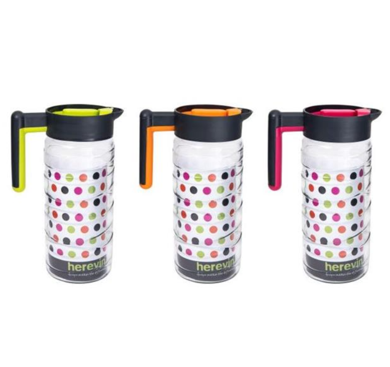 1,54 LT SARMAL ÇIZGILI CAM SÜRAHI-KOMBIN RENKLI *6