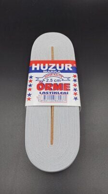 HUZUR ( BEYAZ & 2.5CM ) PAÇA LASTİK GENİŞ 10MT.*30