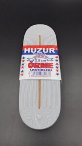 HUZUR ( BEYAZ & 2.5CM ) PAÇA LASTİK GENİŞ 10MT.*30