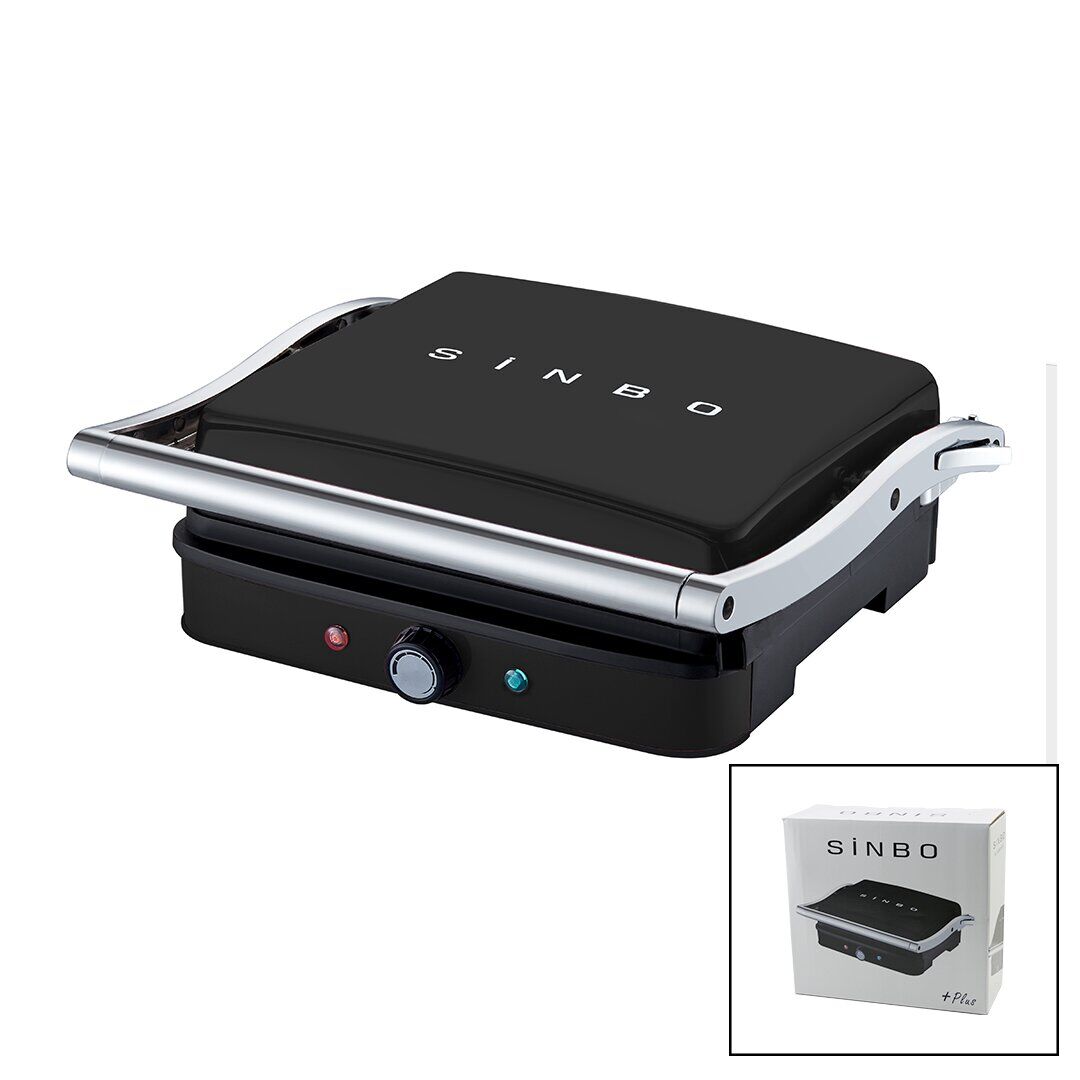 SİNBO SSM-2571 ( SİYAH ) IZGARA VE TOST MAKİNESİ ( AYARLANABİLİR ISI ) ( 180° AÇILABİLİR ÜST GÖVDE )*4