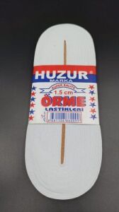 HUZUR ( BEYAZ & 1.5CM ) PAÇA LASTİK YASSI GNİŞ 10MT.*50