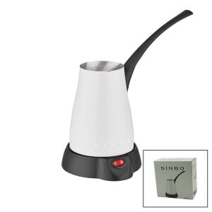 SİNBO SCM-2960 ( BEYAZ ) ELEKTİRKLİ CEZVE ( TÜRK KAHVE MAKİNESİ ) ( 5 FİNCAN & 400ML HAZNE ) ( PASLANMAZ ÇELİK ) ( 360° DÖNEBİLME )*8