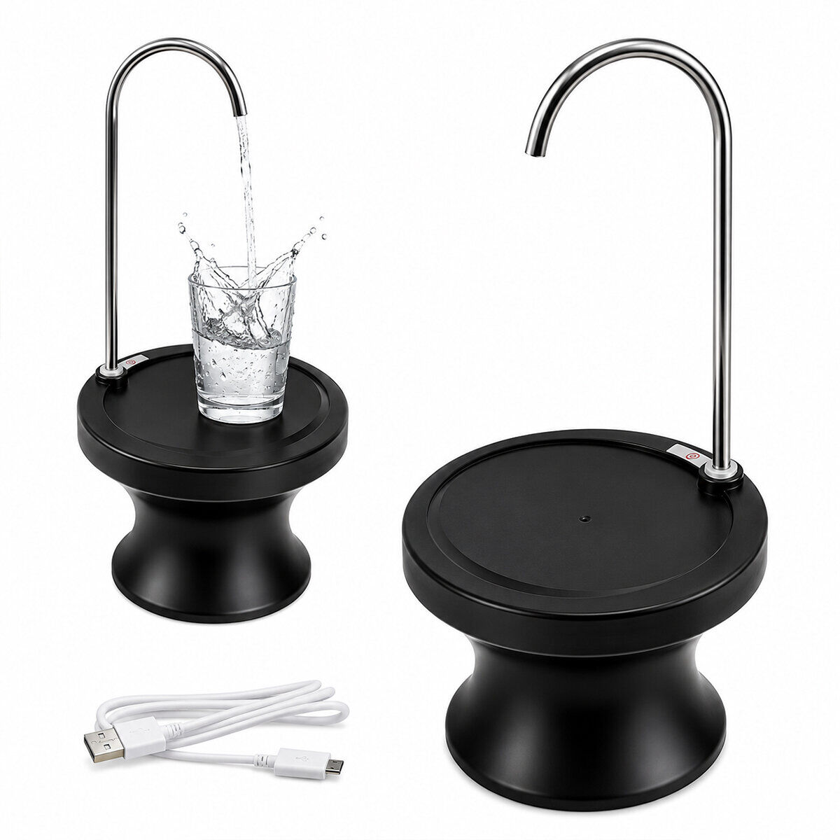NEROX NRX-4337 ( USB ŞARJLI & OTOMATİK ) DAMACANA SU POMPASI  & STAND ( 360° BAŞLIK )*12