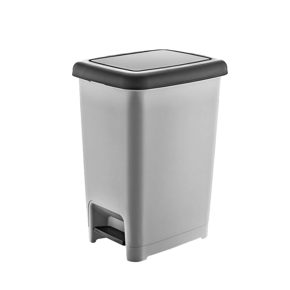DÜNYA-01044-400&410 SLİM ( SİYAH & SEDEFLİ GRİ ) ( 40LT ) ( PEDALLI ) ÇÖP KOVASI ( 490X356X632MM )*6=K