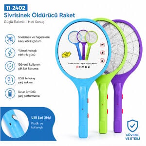 GOLD SİLVER ( RENKLİ )  ( RAKET MODELİ ) ELEKTRONİK SİNEK ÖLDÜRÜCÜ CIZ MAKİNE*60