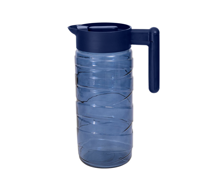 1,54 LT SARMAL ÇIZGILI LACIVERT RENKLI CAM SÜRAHİ *6