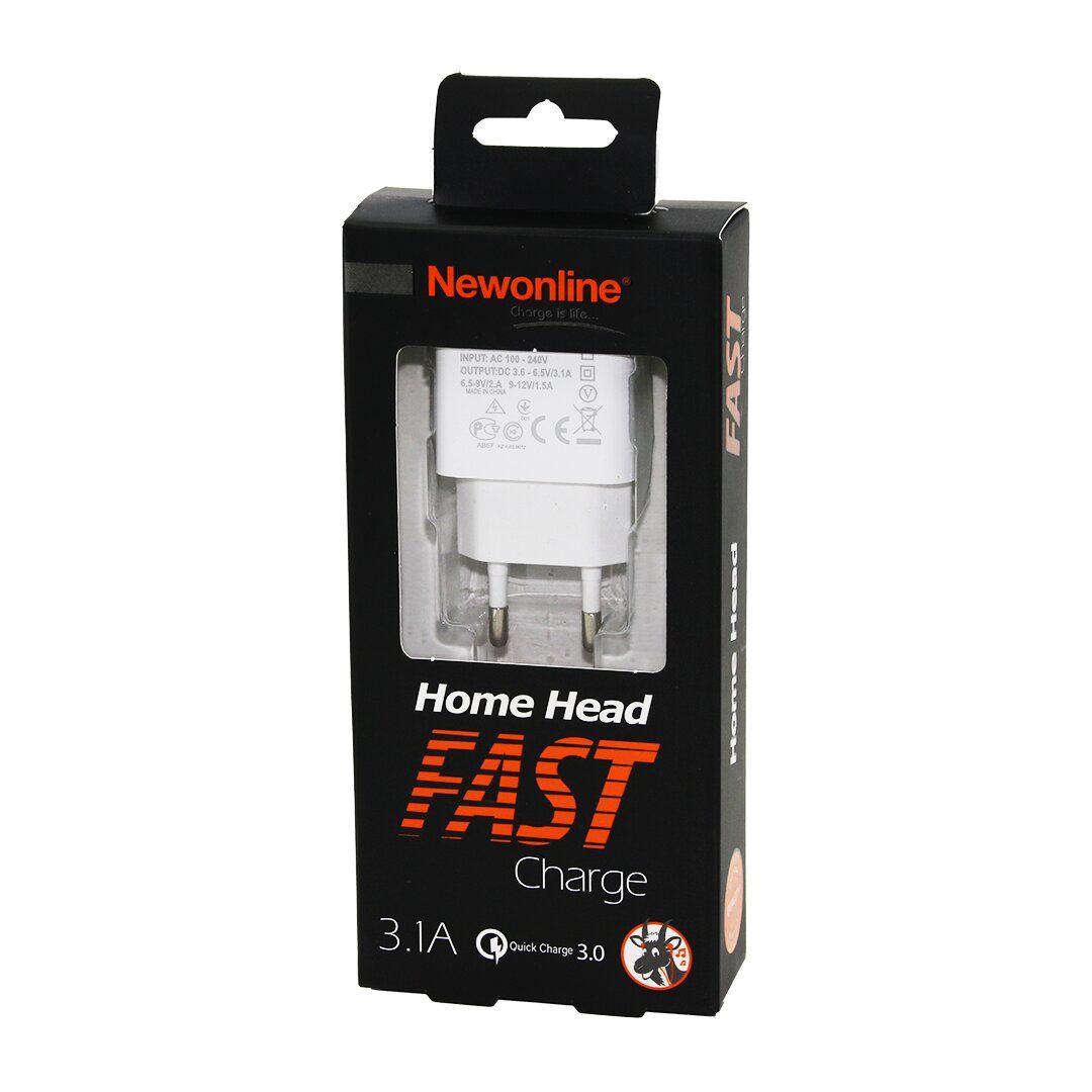 NMUNE YENİ NEWONLİNE HOME HEAD FAST NW-SMS-HEAD4 ( 3.1A ) ( HIZLI ) ( USB ) EV ŞARJ USB BAŞLIK*200