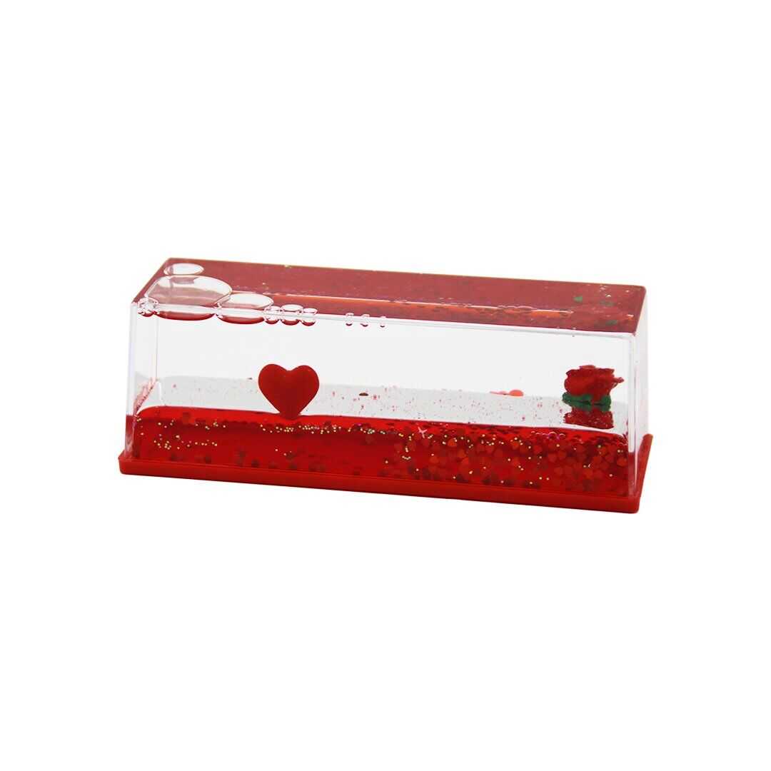 İBİCO İ12-065 (KIRMIZI SU) (KALP & GÜL) (D.GEN MİKA) YÜZEN BATMAYAN (DEKORATİF BİBLO AKVARYUM)(5.2X15.2X5.3CM)*48