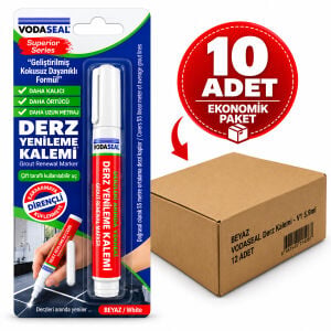 VODASEAL DRK-001 ( BEYAZ / SÜPER SERİ ) DERZ KALEMİ ( SU BAZLI & KOKUSUZ ) ( YEDEK UÇ )*10X12