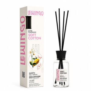 LEWİNGO ( 110ML ) ( SOFT COTTON ) BAMBU ORTAM KOKUSU ( CAM ŞİŞE )*24=K