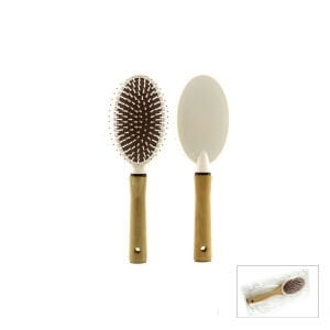 LB COMB VM-145 ( OVAL ) ( AHŞAP SAP & PLS.GÖVDE) ( SAÇ FIRÇASI &TARAK ) (BEYAZ PLS.& RENKLİ TOP UÇ )*24X6