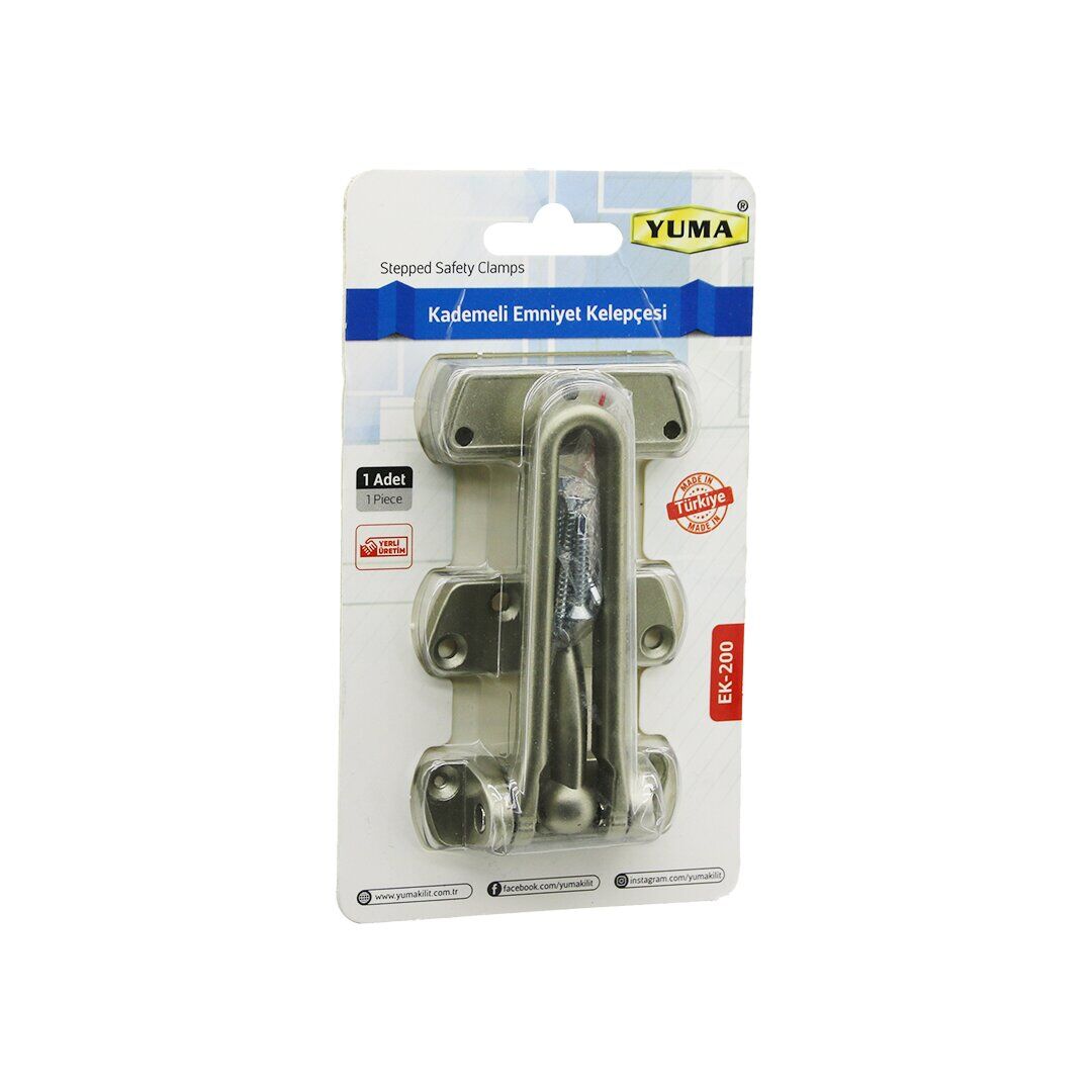 YUMA EK-200 -702 ( KROM ) ÇELİK KAPI EMNİYET KELEPÇE*60
