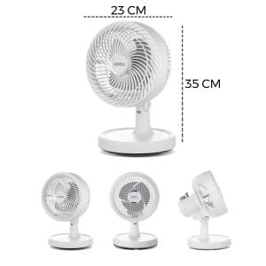 SİNBO SF-7703 ( BEYAZ ) ( 12'' ) ( EV & OFİS) ( KOMPAKT & SESSİZ & İKİ KADEME ) MASAÜSTÜ VANTİLATÖR*12