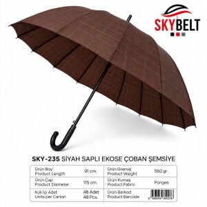 SKYBELT SKY-235 ( 16 TELLİ ) ( ERKEK ) BASTON ŞEMSİYE PROTOKOL*48