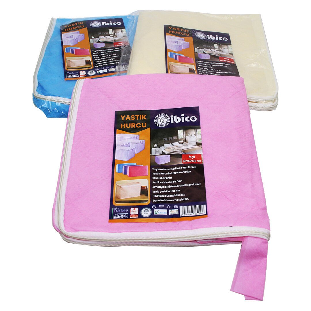 GÜLEV STK-04748 ( YASTIK ) HURCU ( SANDIK TİPİ HURÇ ) (  MAXI = 64 X 40 X 30CM )*10X1