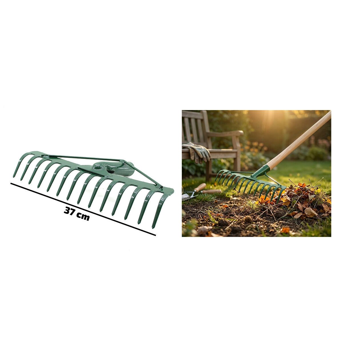 SAİT DEMİRCİ TT-0014 ( 14 DİŞLİ ) METAL TIRMIK  ( TAKVİYELİ ) ( 37CM )*12X1