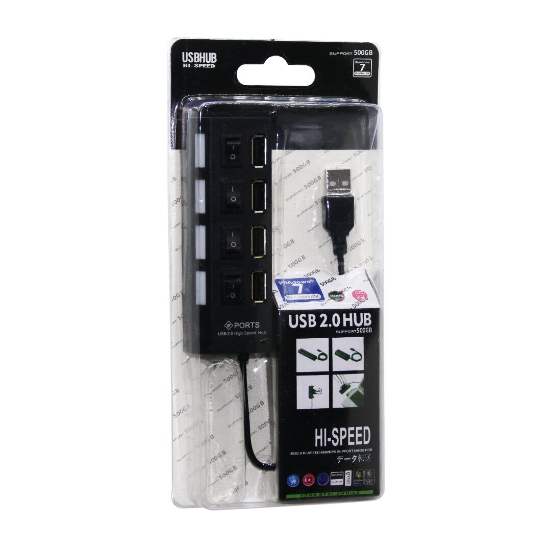 PLATOON PL-5714 USB ÇOĞALTICI ( 4 ANAHTARLI PORT ) ( USB 2.0 HUB ) ( HI-SPEED )*200