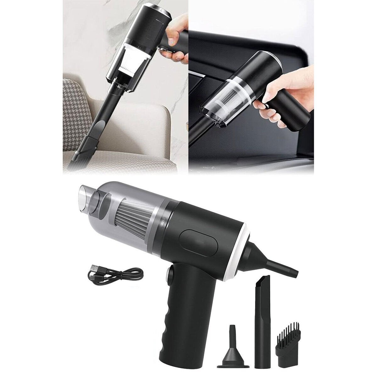 HASUBA HS-22 ( 3İN1 ) ( ÇEKME & ÜFLEME ) ( OTO-ARAÇ & EV ) EL TİPİ SÜPÜRGE ( USB ŞARJLI ) ( MİNİ & TAŞINABİLİR )İ*80