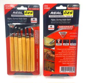 REAL ÖZS-9580 ( 6PCS ) AHŞAP OYMA HOBİ SETİ*300