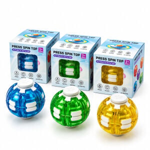 PRESSING ENFERTIP GYRO ( IŞIKLI ) ( RENKLİ ) BASMALI & DÖNEN STRES TOPU*12X24