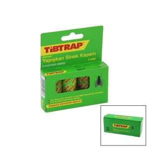 TİBTRAP ( 4PCS ) ( KAPSÜL ) SİNEK YAPIŞKANI ( SİNEK & GÜVE & S.SİNEK & UÇAN TÜM HAŞERELER ) ( İÇ VE DIŞ MEKAN KULLANIM )*22X12