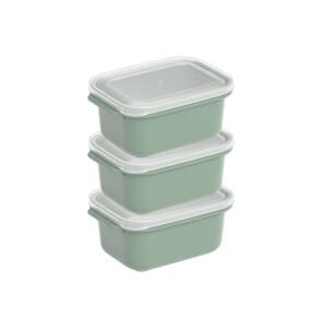 DÜNYA DP-31262-999 ( D.DÖRTGEN ) ( 3PCS = 1000ML ) EASY KEEP SAKLAMA KABI ( RENKLİ PLASTİK & ŞEFFAF KAPAK )*12=K