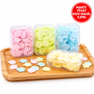 HASUBA SEVİMLİ SABUNLAR HS-400 (MİNİ=1.2-1.5CM) (SEYAHAT & PİKNİK & OKULDA) (160PCS ± 10) (MİX:KALP& YVRLK&ÇİÇEK)*24X40