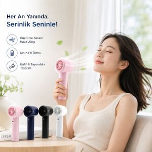 DINAMIC WX-638 MİNİ EL FANI RENKİ ( AYARLANABİLİR HIZ AYARI ) ( DİJİTAL GÖSTERGE ) FAN & VANTİLATÖR 5W*100