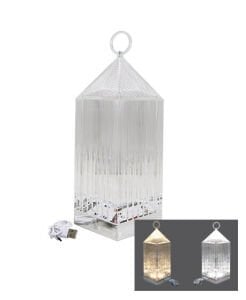 WINNBOSS FW-04 ( PİRAMİT KRİSTAL ) 3 RENK LED DOKUNMATİK USB ŞARJLI MASA LAMBASI*20