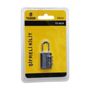 TUDOR TD-8020 ( ŞİFRELİ ) ( 25MM ) ASMA KİLİT*12X20