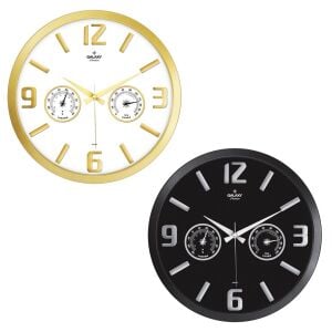 GALAXY PREMİUM 705-A-2-K-1-G-2 TERMOMETRELİ ( ISI & NEM ÖLÇER ) KABARTMA RAKAMLI DUVAR SAATİ*10