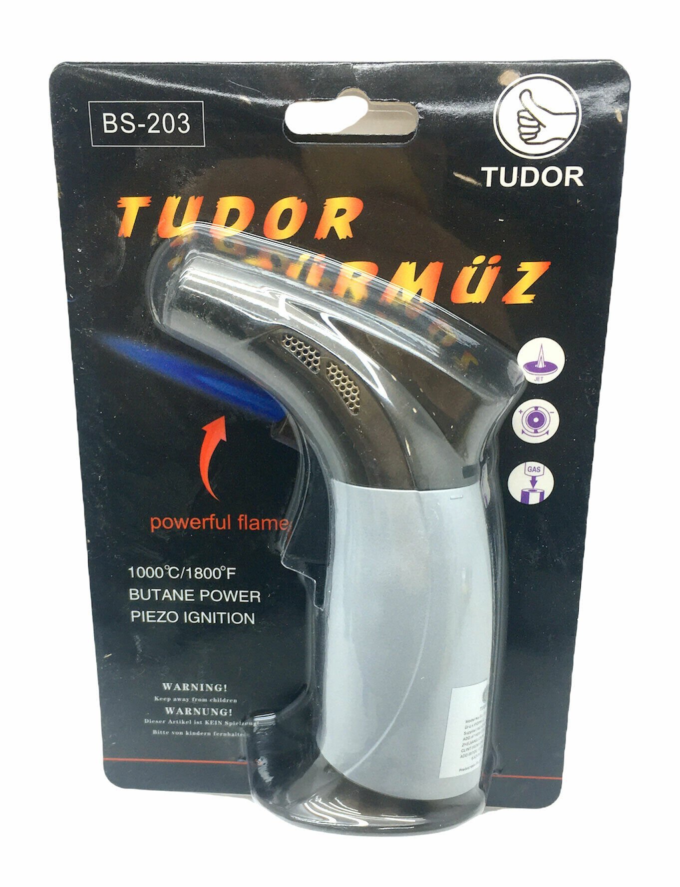 TUDOR BS-203 PÜRMÜZ TORCH NARGİLE ÇAKMAK*100