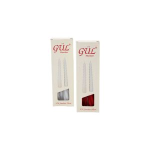 GÜL MUM KOD-204 ( 4PCS ) ( ŞAMDAN & BURGULU ) MUM ( BEYAZ & RENKLİ ) ( 17CM )*110