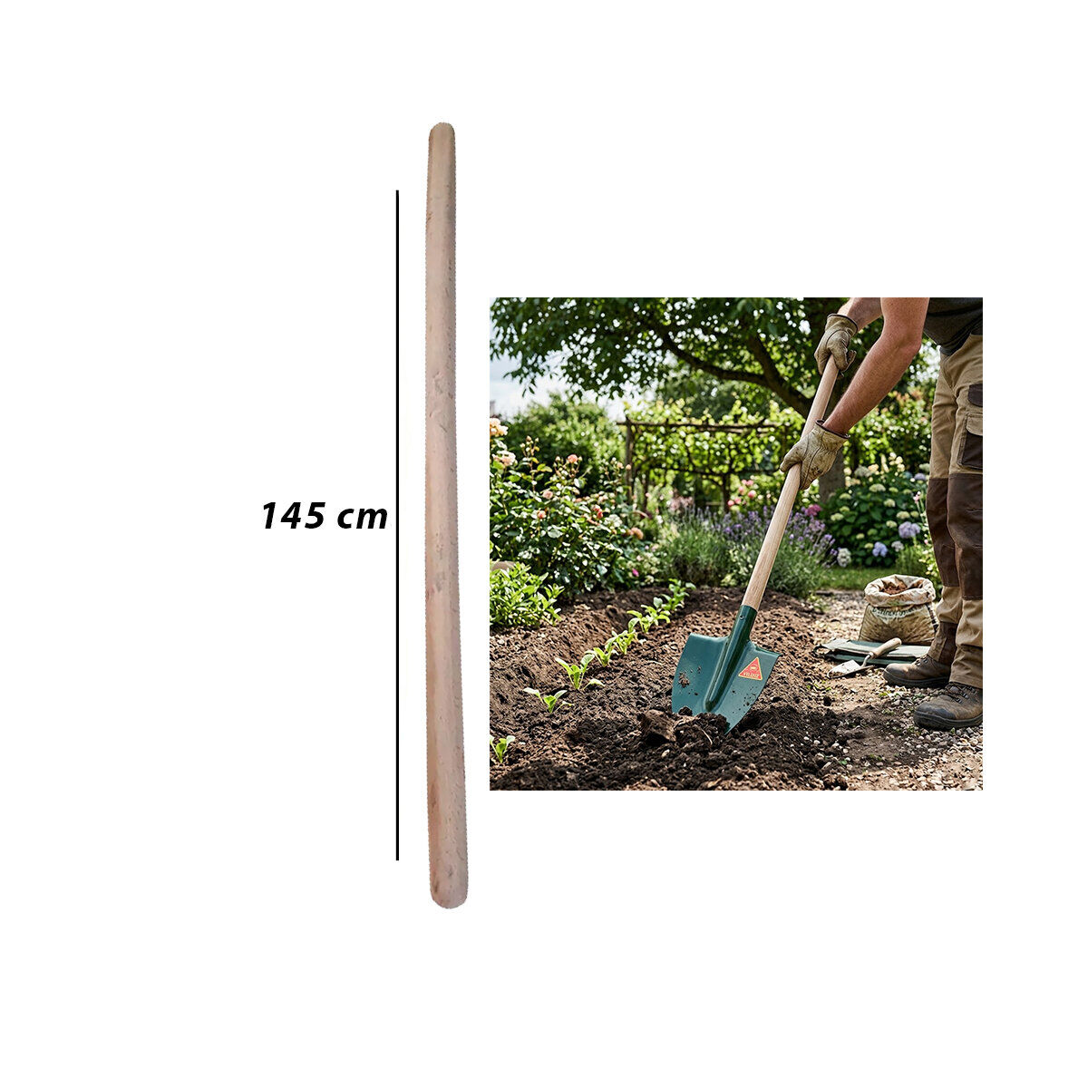 KRT-1125  S-0150 ( AHŞAP ) KÜREK SAP ( 145CM )*1