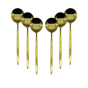 YAKUT-9725 ( 6PCS ) ( GOLD ) YEMEK KAŞIK SETİ*100
