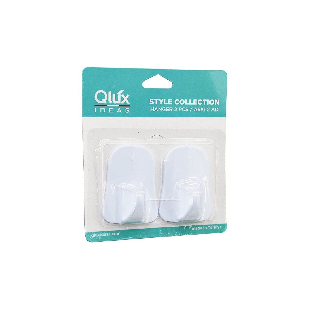 QLUX L-00735 ( 2PCS ) OPAK BEYAZ PLASTİK ASKI*32X2