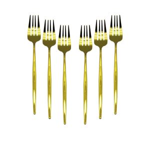 NEWLİFE CLKN-2232 ( 6PCS ) ( GOLD ) YEMEK ÇATAL SETİ*100