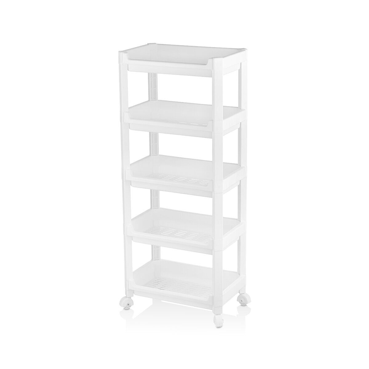 URVE UR-3600 RAFTY GENİŞ ( 5 KATLI ) ( TEKERLEKLİ ) SEPET ORGANİZER DÜZENLEYİCİ  ( RAF ÜNİTESİ ) ( 355X220X850MM )*8