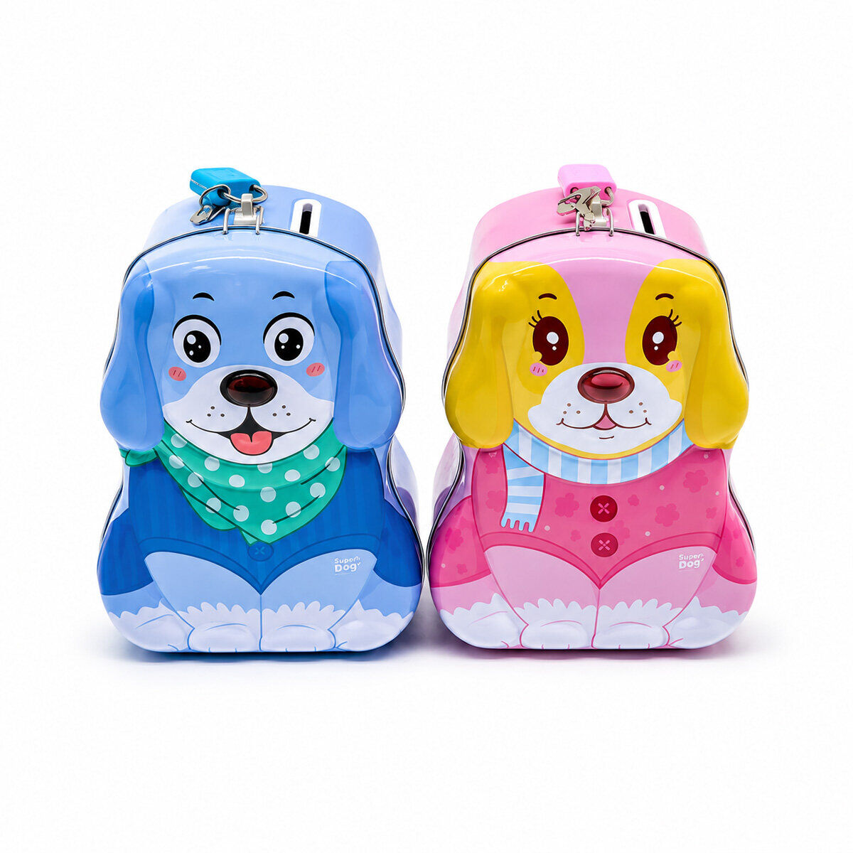 KSMART K-0232 ( KÖPEK ) ( ANAHTARLI ) METAL KUMBARA KİLİTLİ RENKLİ*12X10