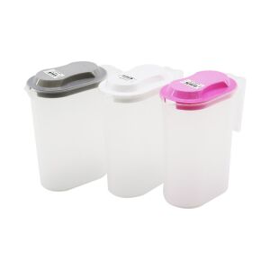 GÜZEL PLASTİK G-019 ( ŞEFFAF PLASTİK ) ( SÜRAHİ ) ( RENKLİ KAPAK ) ( ÖLÇEKLİ = 1500ML )*24=K