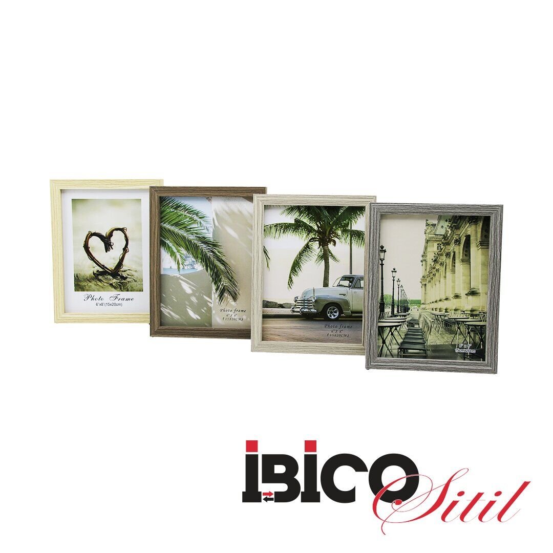 İBİCO İ12-018 ( 6''X8'' & 15X20CM ) ( İNCE & TEK RENK ÇERÇEVE ) AHŞAP RESİM ÇERÇEVESİ*36=K