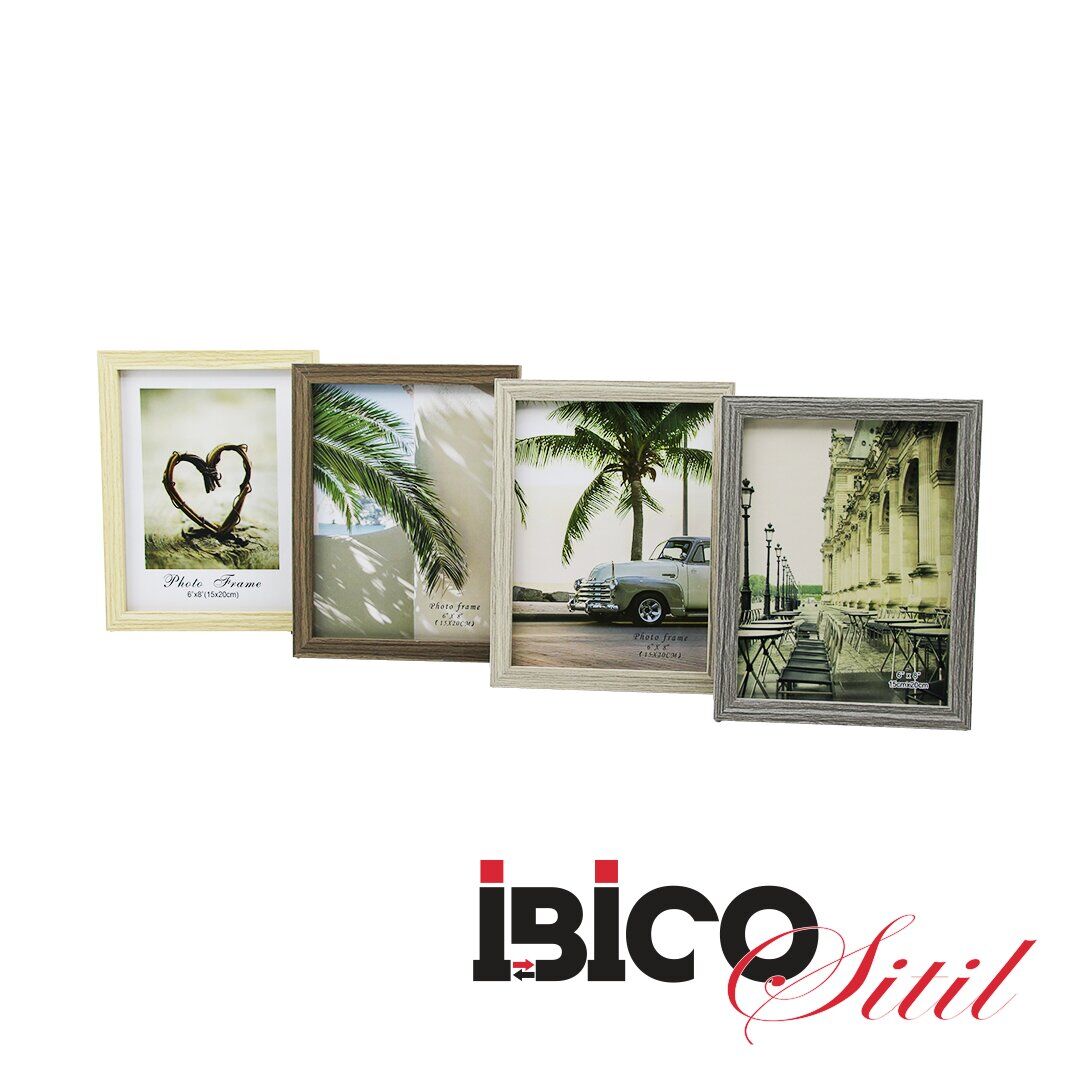 İBİCO İ12-018 ( 6''X8'' & 15X20CM ) ( İNCE & TEK RENK ÇERÇEVE ) AHŞAP RESİM ÇERÇEVESİ*36=K