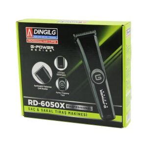 DINGILG RD-6050(X) (G-POWER) (G-PLUS) SAÇ SAKAL KESME & TRAŞ MAKİNESİ (AYARLI BIÇAK=0.1-05MM) (FİŞ ŞARJLI) (KROM KAPLI GÖVDE)*48